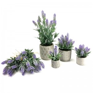 Modern Artificial Pot Plant Home Decor Lavender Flowers Arrangements Tabletop Decoration